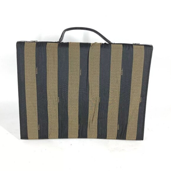 FENDI vintage Pecan Document Bag Briefcase Hand Bag Tote Bag Business bag - Picture 2 of 12